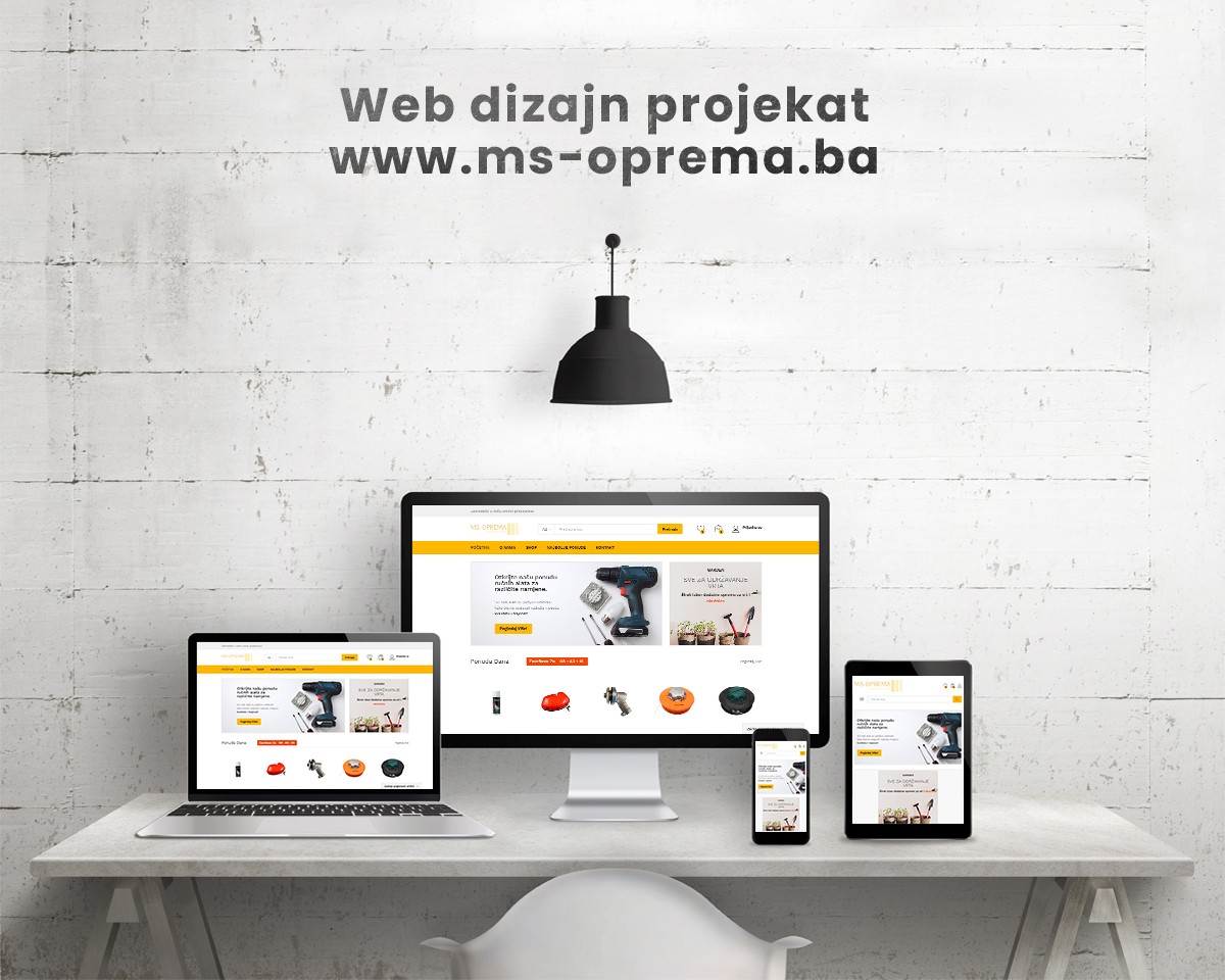 MS-Oprema web shop izrada aktuelno design sarajevo