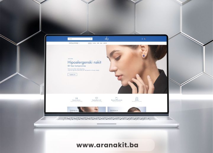 Web shop za ARA nakit - Izrada web stranica Sarajevo