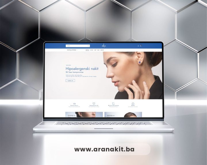 Web shop za ARA nakit - Izrada web stranica Sarajevo