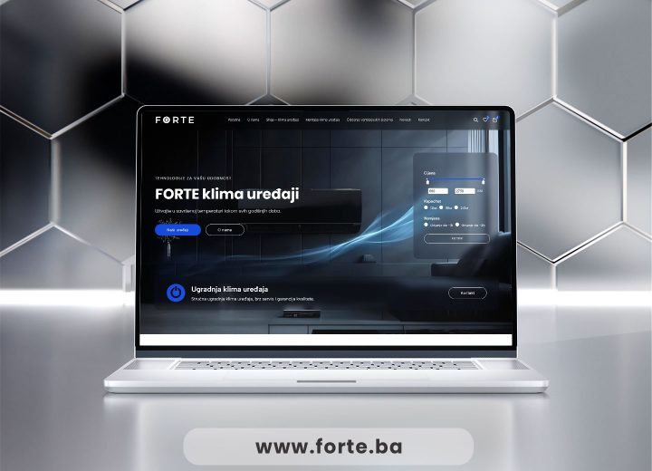 Pregledna web trgovina za FORTE klimatizacijske uređaje - Izrada web stranica Sarajevo
