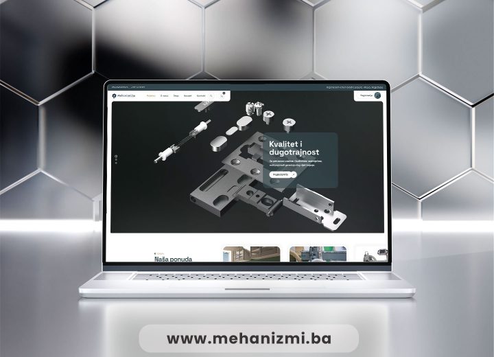 Web stranica za Mehanizmi.ba sa fokusom na okove za namještaj - Izrada web stranica Sarajevo