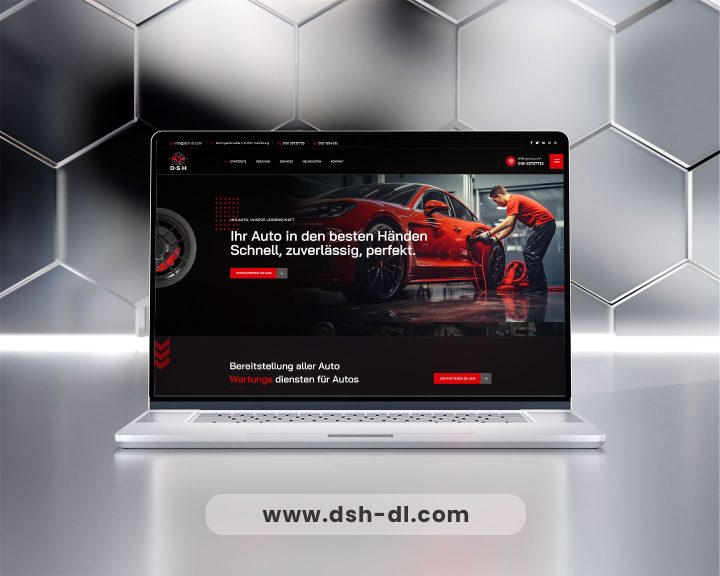 Moderni web dizajn za DSH-DL servis vozila u Sarajevu - Izrada web stranica Sarajevo