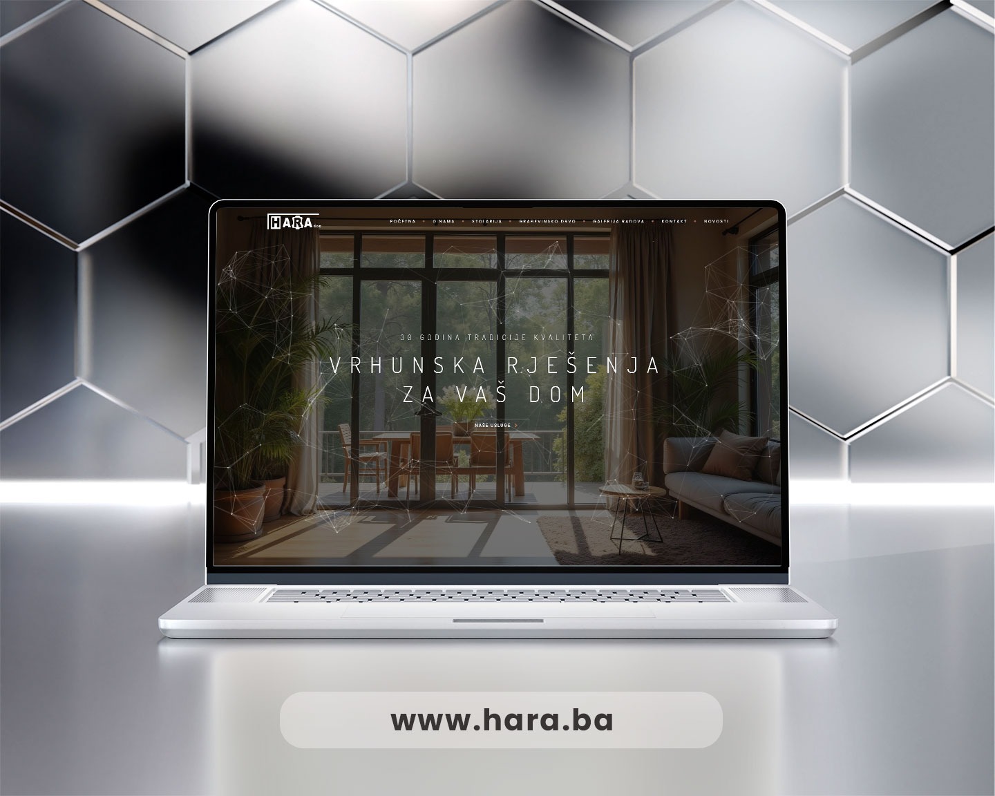Funkcionalna web stranica za HARA d.o.o. sa širokom ponudom - Izrada web stranica Sarajevo